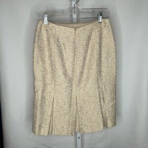 Ann Taylor Cream Pencil Skirt